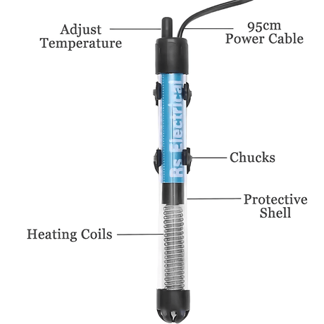 ಅಕ್ವೇರಿಯಂಗೆ ಆರ್ಎಸ್ ಎಲೆಕ್ಟ್ರಿಕಲ್ ವಾಟರ್ ಹೀಟರ್ | 300W