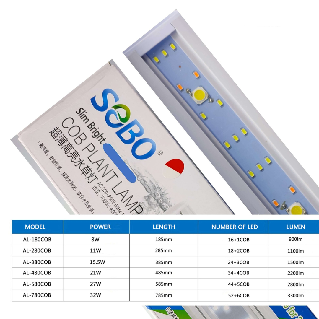 SOBO AL - COB ಸರಣಿಯ ಅಕ್ವೇರಿಯಂ LED ಪ್ಲಾಂಟ್ ಲ್ಯಾಂಪ್.