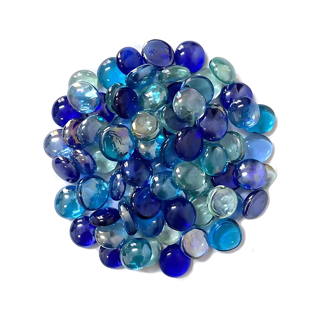 Decor Polished Shiny Smooth Glass Pebbles | 1 Kg