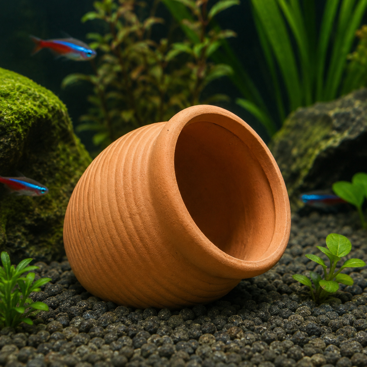 Decor Clay Aquarium Pot Ornament