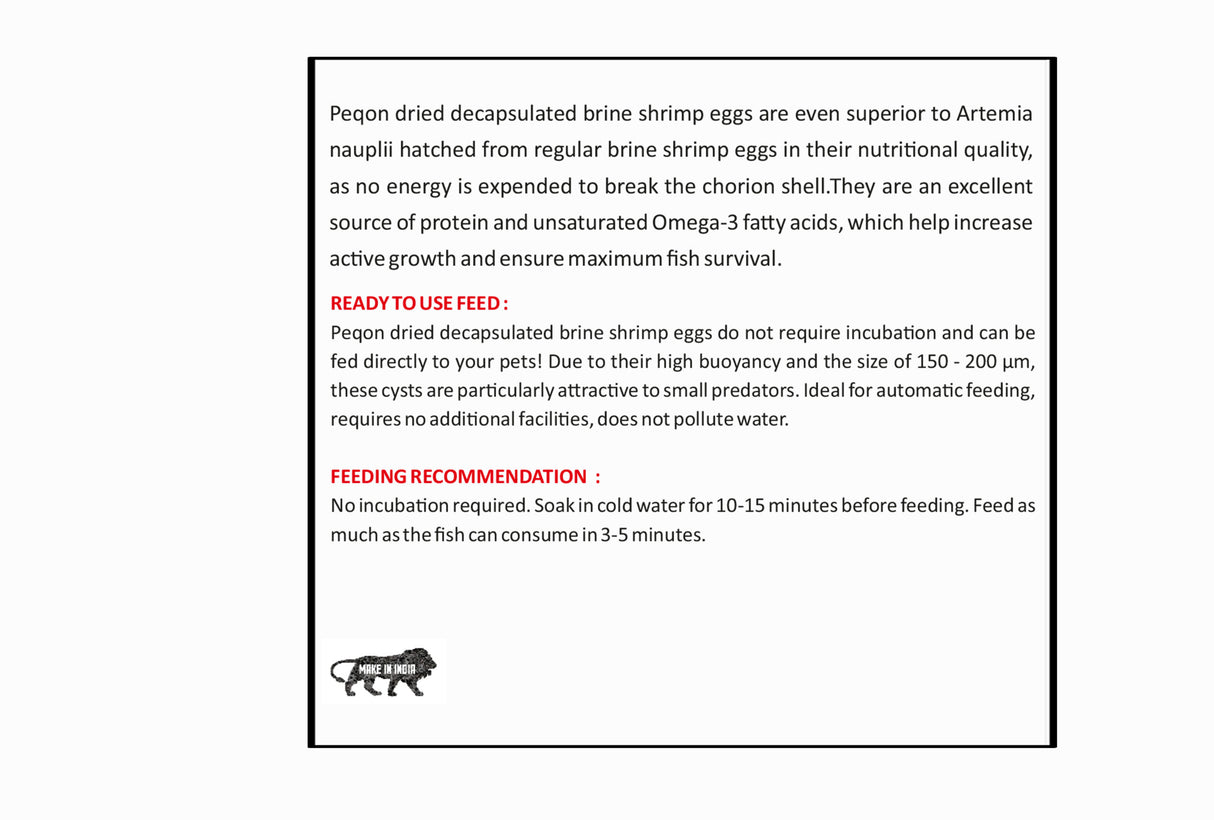 Peqon Decap Artemia Capsules