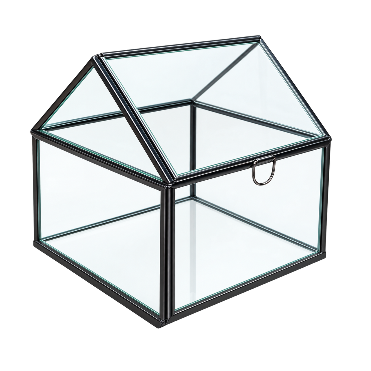 House Shaped Geometric Glass Terrarium Box L*W*H = 7*5*6 Inches