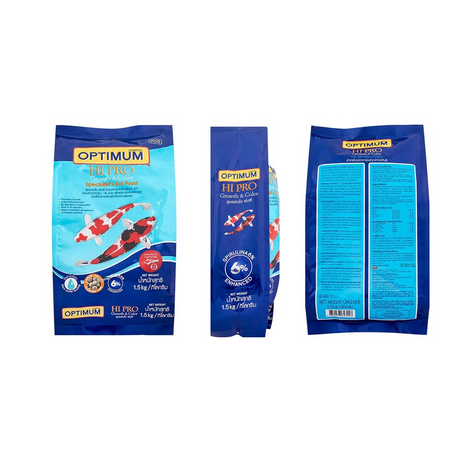 ಆಪ್ಟಿಮಮ್ ಹೈ-ಪ್ರೊ | ಬೆಳವಣಿಗೆ ಮತ್ತು ಬಣ್ಣದ ಮೀನು ಆಹಾರ | 1.5 ಕೆ.ಜಿ