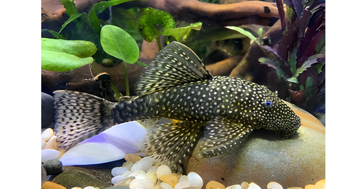 Bristlenose Black Pleco Veiltail Powerful Algae Eater with Elegant Flowing Fins
