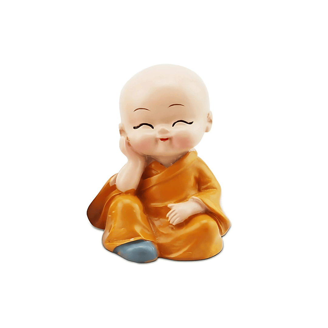 Decor 4pcs Cute Little Monks Figurine Statue 2.5cm