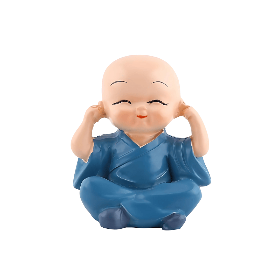 Decor 4pcs Cute Little Monks Figurine Statue 2.5cm