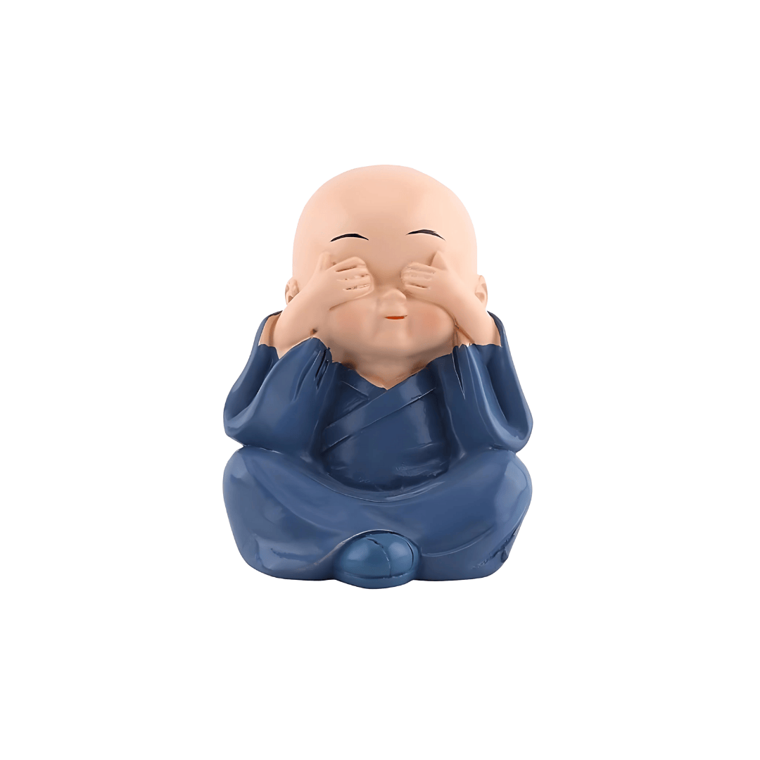 Decor 4pcs Cute Little Monks Figurine Statue 2.5cm