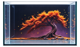 Ultra Clear Tank With Tree Background Sticker | L*W*H = 50*27*30 cm 5mm