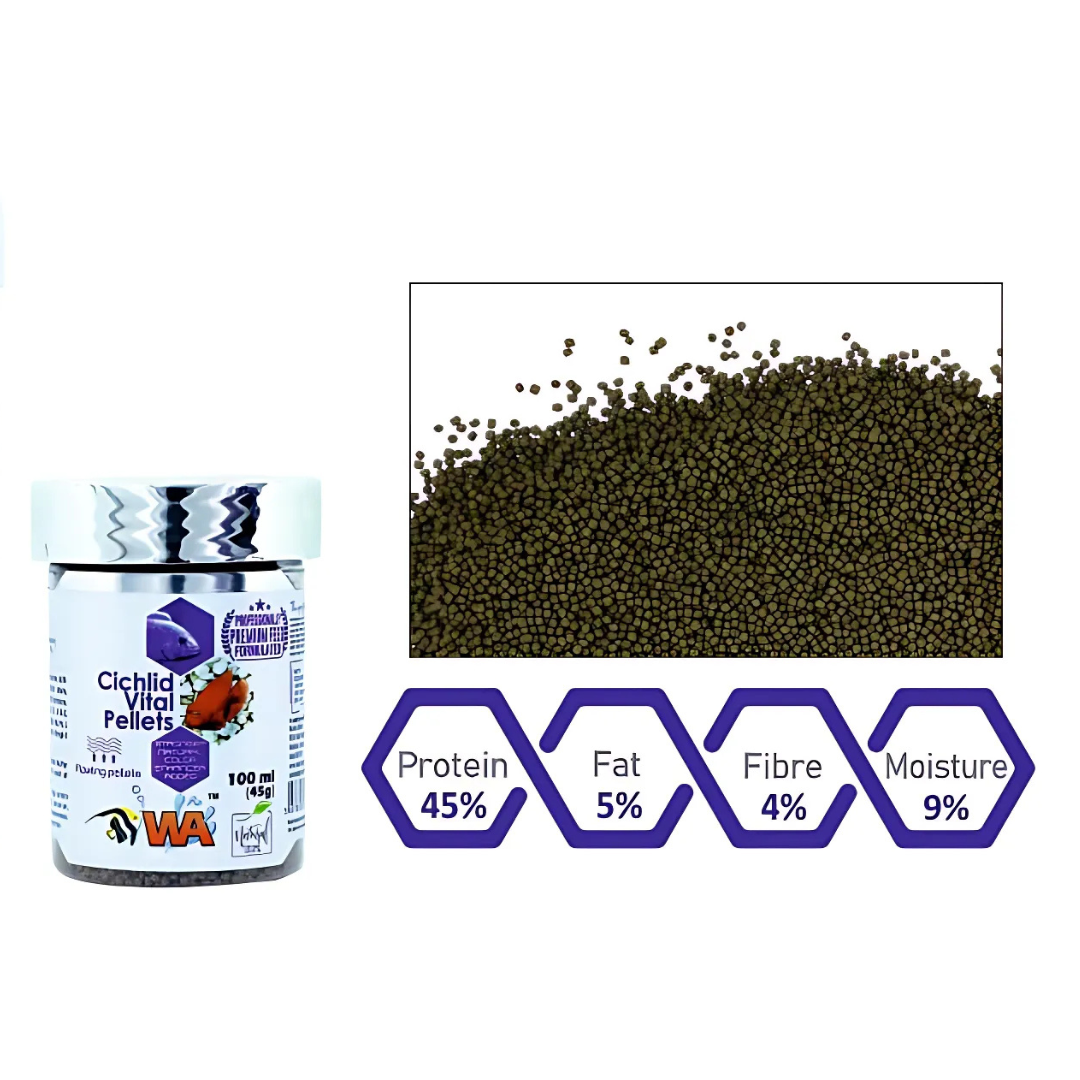 Food WA cichlid vital pellet Feed |- 45g