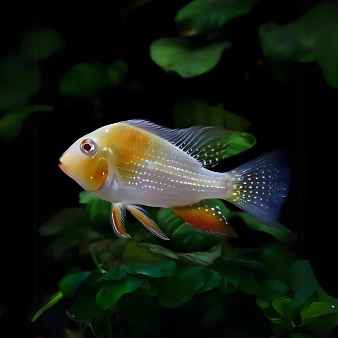 Live Fish Geophagus Albino Heckelii (5-6 Inches) | Single