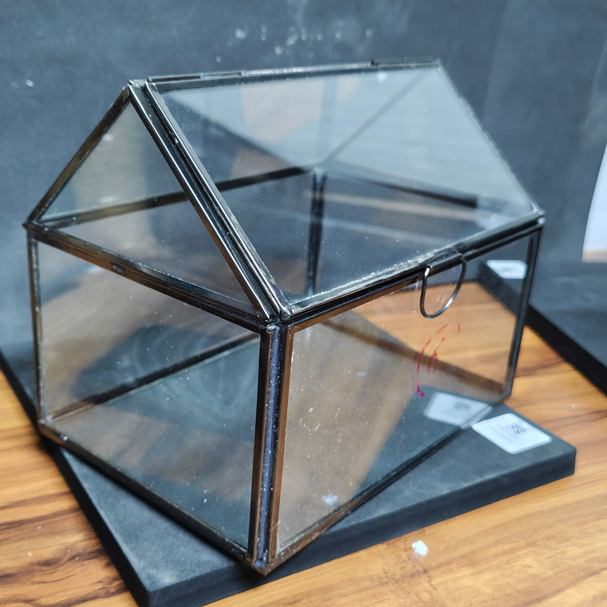 House Shaped Geometric Glass Terrarium Box L*W*H = 7*5*6 Inches