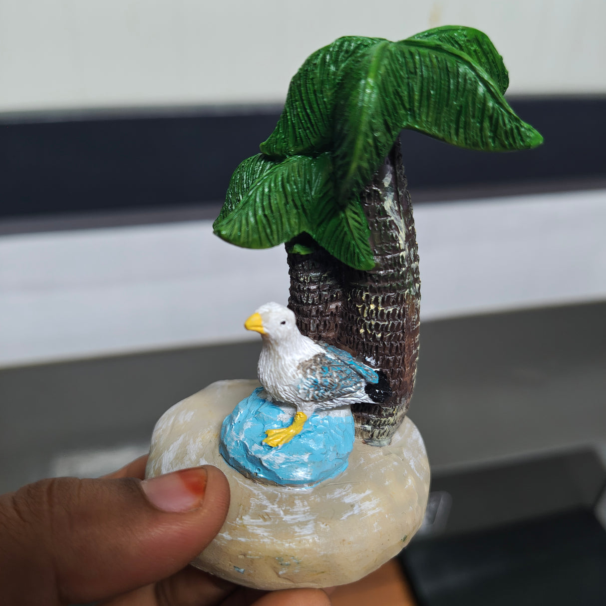 Decor Miniature Palm Tree & Seagull Figurine 14-40