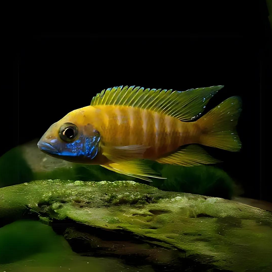 Live Fish Malawi Peacock Cichlid Yellow (Size 2 Inches) | Single