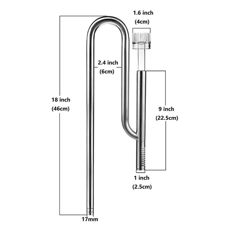 Mufan Stainless Steel Lily Pipe With Surface Skimmer 12mm|13mm