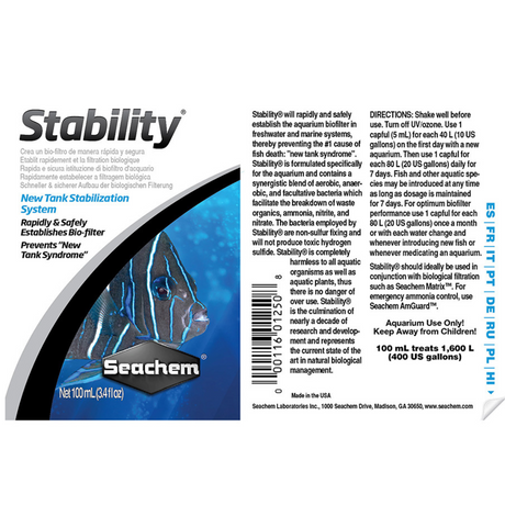 Starter Seachem Stability For Quick Mature & Stabilization 250ml