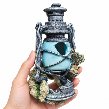 Decor Saim Vintage Kerosene Lamp Aquarium Ornament