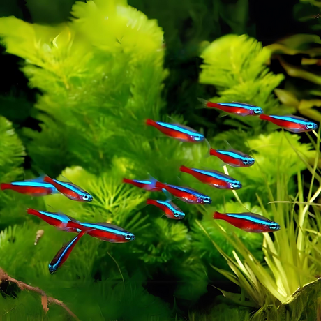 Live Fish Plant Tank Fish Assorted (Pair) = Neon Tetra┃Cardinal┃Harlequin Rasbora┃Red Ember┃Lamp Eye
