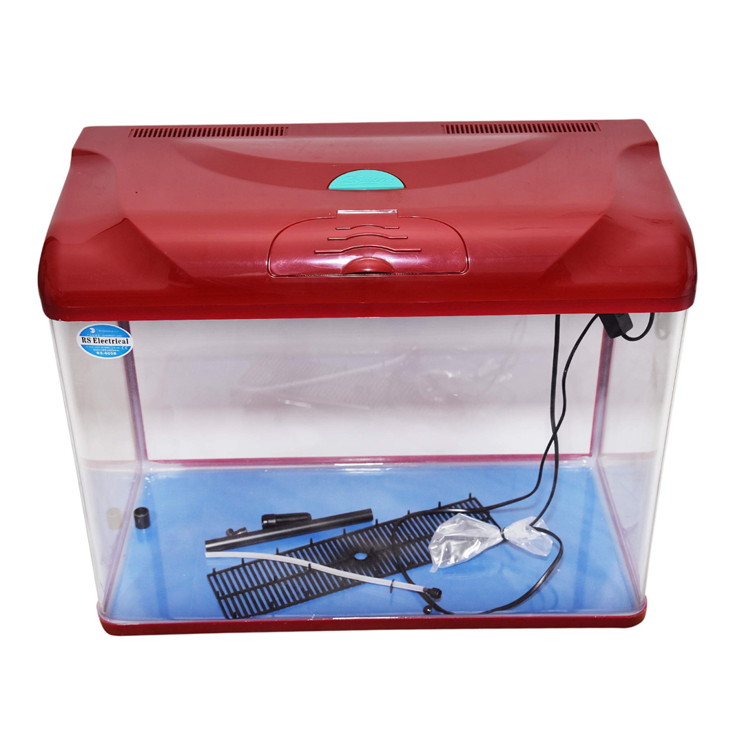 RS Electrical Glass Aquarium RS-600B (L*W*H = 60*30*50 cms) With Packing Kit - Black Colour