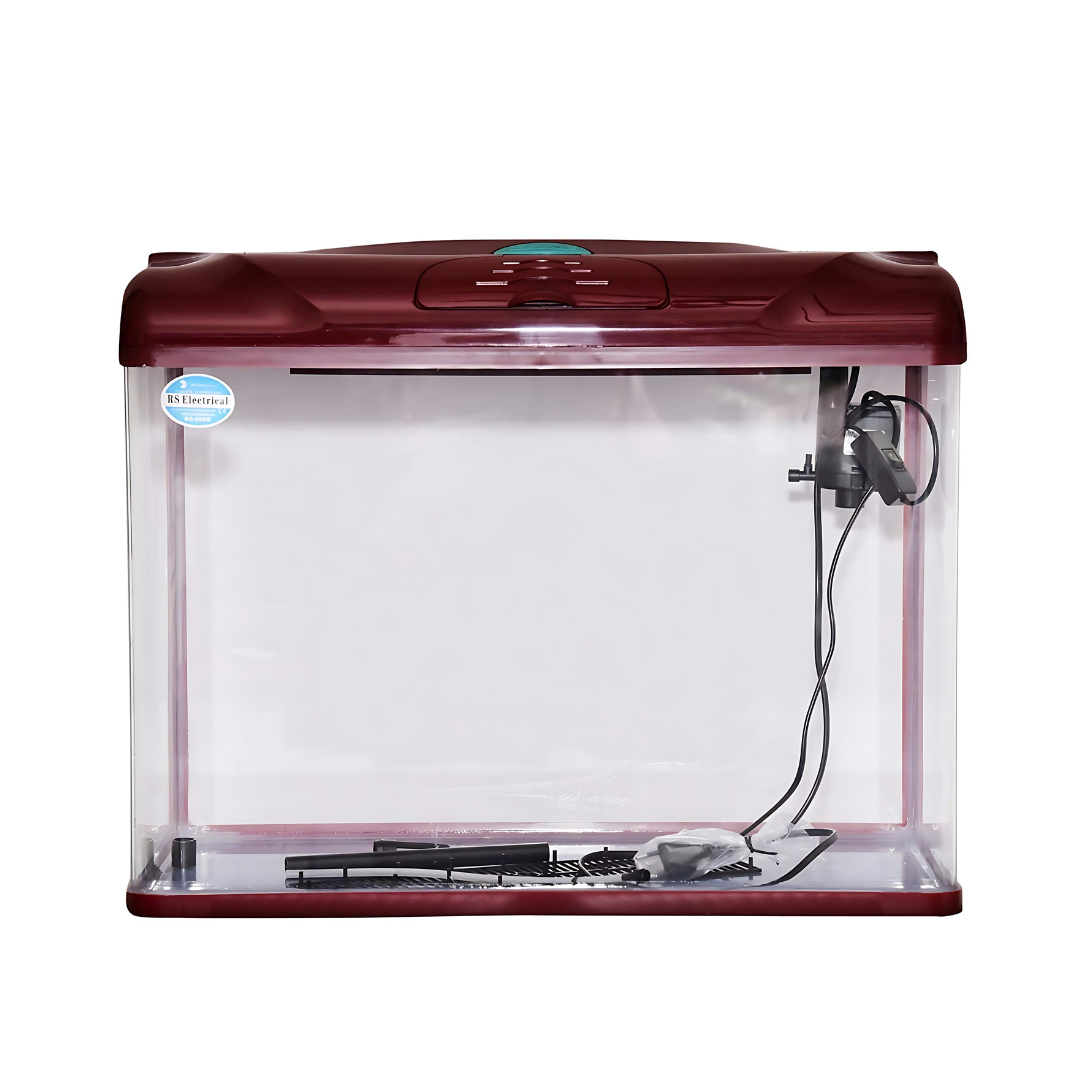 RS Electrical Glass Aquarium RS-600B (L*W*H = 60*30*50 cms) With Packing Kit - Black Colour