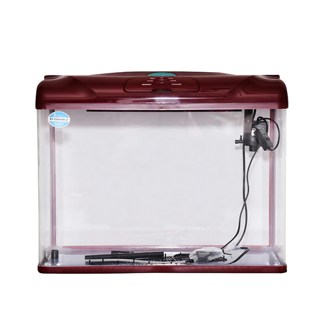 RS Electrical Glass Aquarium RS-600B (L*W*H = 60*30*50 cms) With Packing Kit - Black Colour