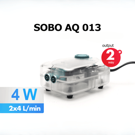 SOBO ಅಕ್ವೇರಿಯಂ ಮಿನಿ SB-228 AC/DC ಏರ್ ಪಂಪ್ 
