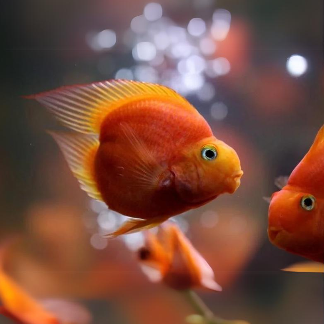 Heart Shape Red Parrot 3 Inches Single cloningaquapets