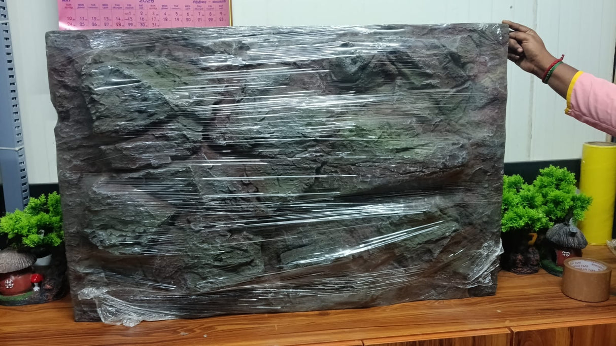 Decor 3D stone Terrarium Background (Length100* Height65)