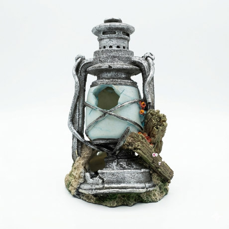 Decor Saim Vintage Kerosene Lamp Aquarium Ornament