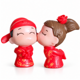 Decor Mini Chinese Couple Decorative Figurine