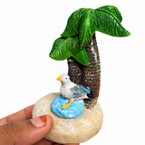 Decor Miniature Palm Tree & Seagull Figurine 14-40