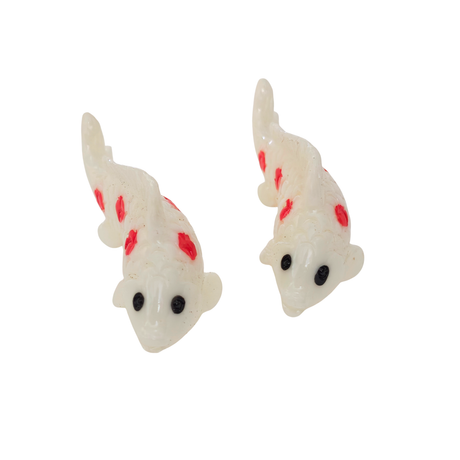Decor Small White With Red Spotted Fish Toy | Single
