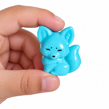 Decor Mini Blue Fox Toy | Single