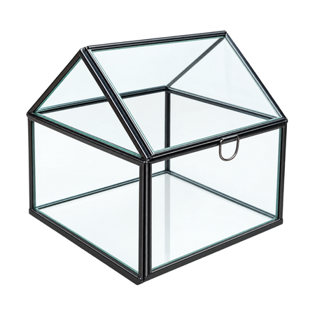 House Shaped Geometric Glass Terrarium Box L*W*H = 7*5*6 Inches