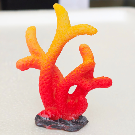 Decor Mini Red With Yellow Coral Toy | Single