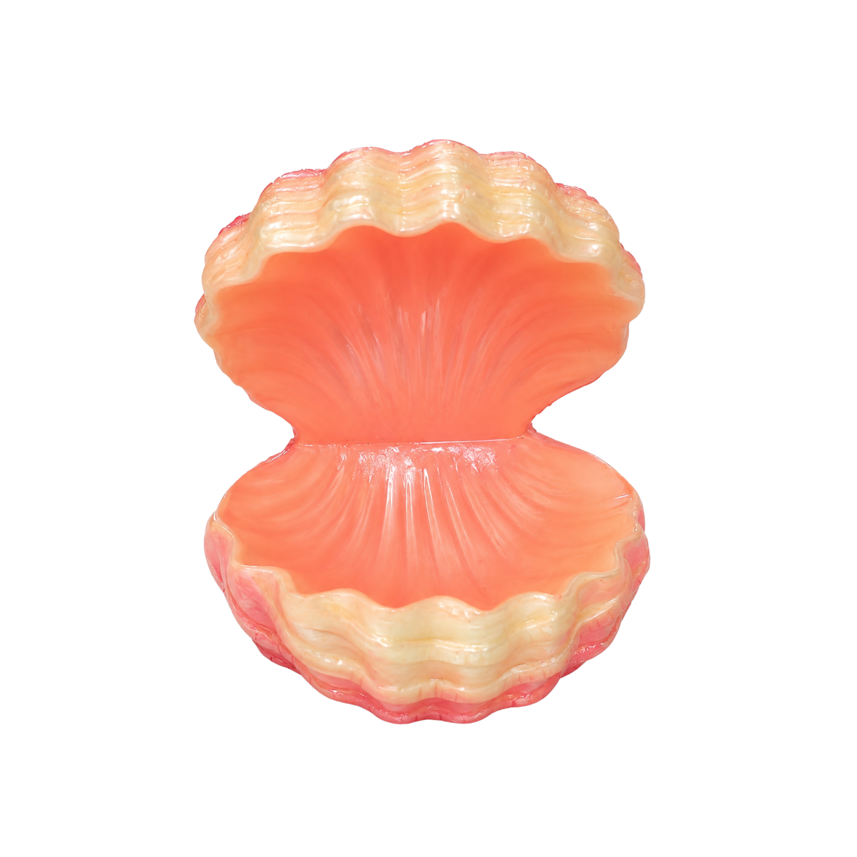 pink and cream miniature resin seashell