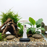 Decor Ancient Chinese Style Girl with Umbrella Figurine