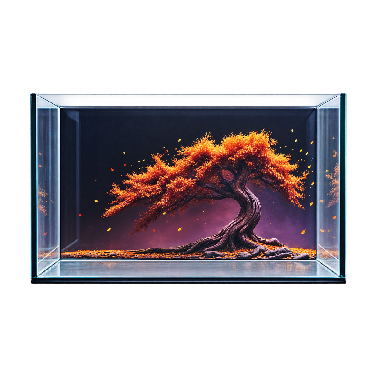 Ultra Clear Tank With Tree Background Sticker | L*W*H = 60*30*35 cm 6mm