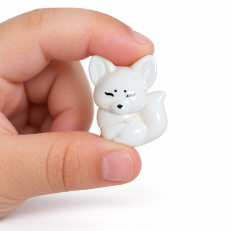 Decor Mini White Fox Toy | Single